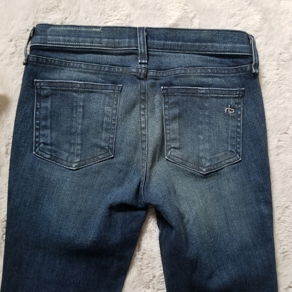 Rag & Bone Jeans Cardiff Cotton Blend Dark Blue Size 26 - Picture 10 of 16